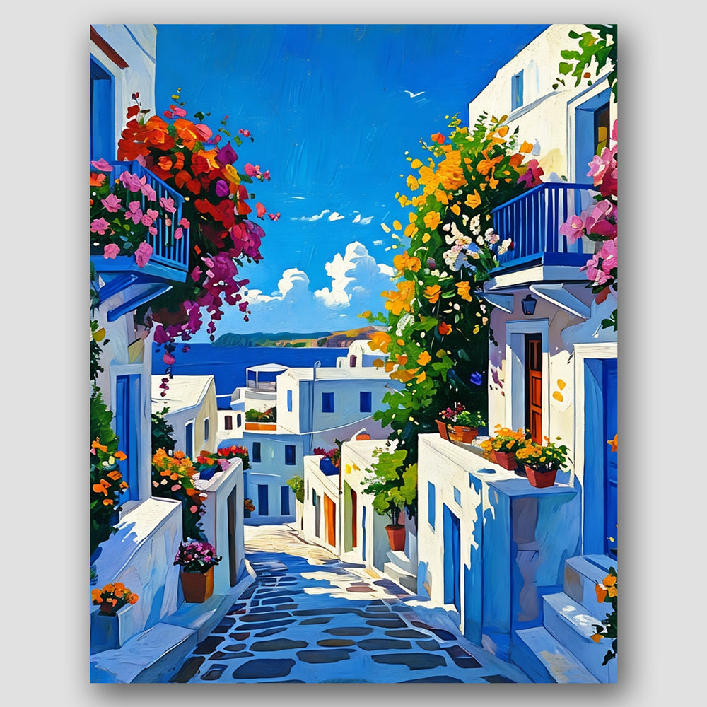 Aegean Pathway Paint by Numbers Kit UdoPaints