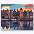 Amsterdam Reflections Paint by Numbers Kit UdoPaints