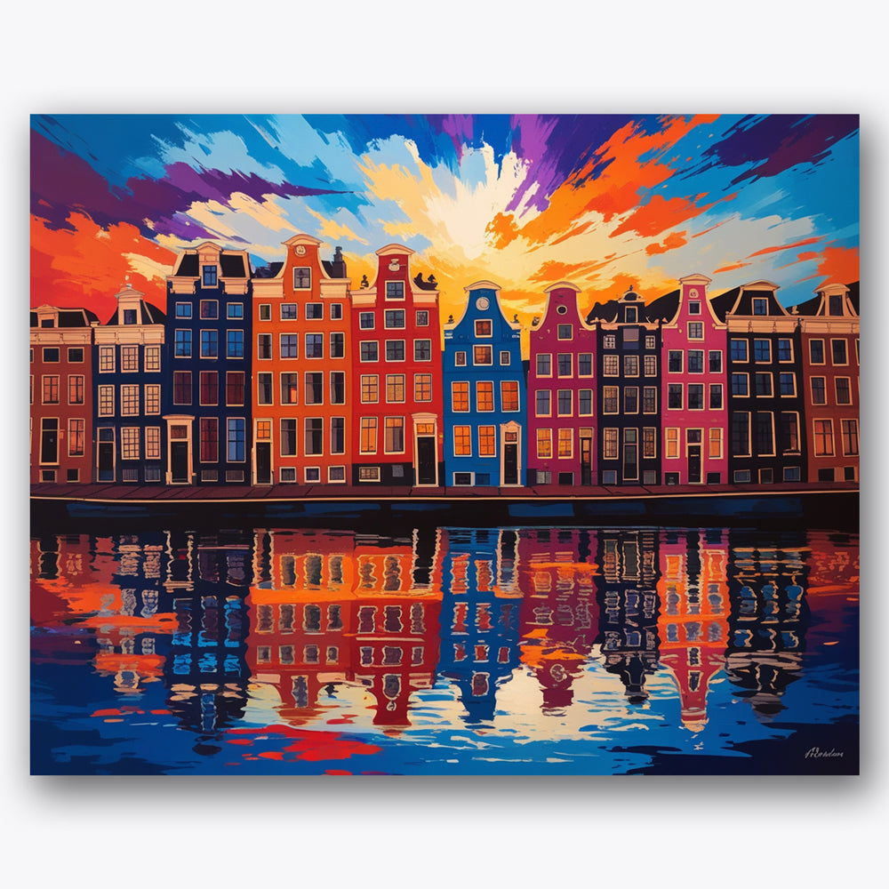 Amsterdam Reflections Paint by Numbers Kit UdoPaints
