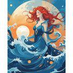 Aquarius Essence Paint by Numbers Kit design preview showing the full artwork layout before painting