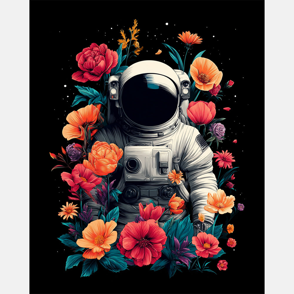 Astral Garden Trek Paint by Numbers Kit design preview showing the full artwork layout before painting