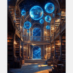 Astral Library Paint by Numbers Kit design preview showing the full artwork layout before painting