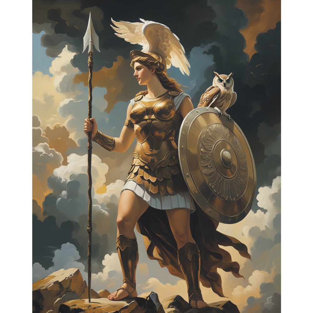 Athena's Majesty Paint by Numbers Kit design preview showing the full artwork layout before painting