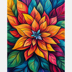 Autumn Mosaic Leaves Paint by Numbers Kit design preview showing the full artwork layout before painting