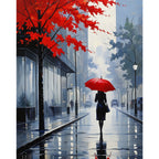 Autumn's Solitude Paint by Numbers Kit design preview showing the full artwork layout before painting