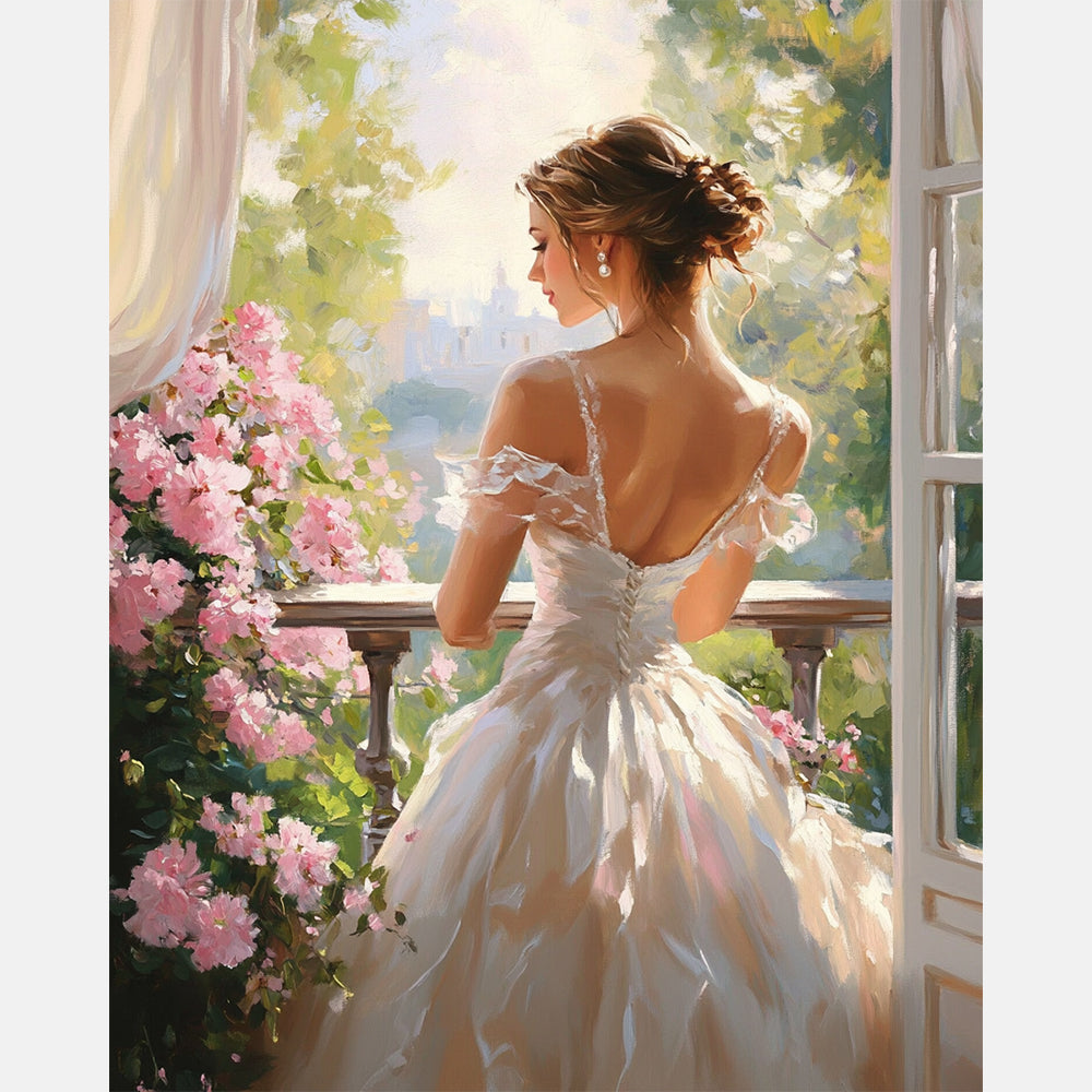 Bacoly of Elegance Paint by Numbers Kit design preview showing the full artwork layout before painting