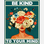Be Kind to Your Mind Paint by Numbers Kit design preview showing the full artwork layout before painting