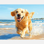 Beach Joy Paint by Numbers Kit design preview showing the full artwork layout before painting