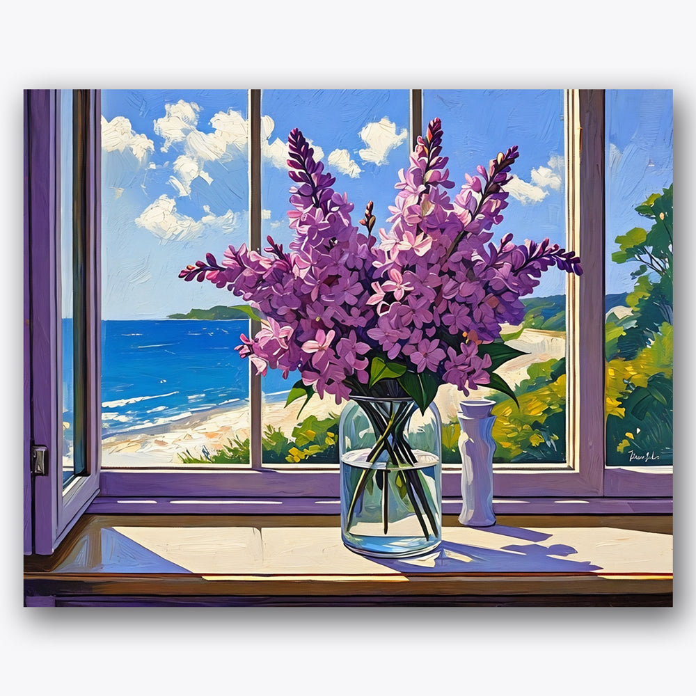 Beachside Blooms Paint by Numbers Kit UdoPaints