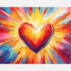 Blazing Heartlight Paint by Numbers Kit design preview showing the full artwork layout before painting