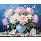 Blooming Vase Paint by Numbers Kit design preview showing the full artwork layout before painting