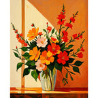 Blooming Warmth Paint by Numbers Kit design preview showing the full artwork layout before painting
