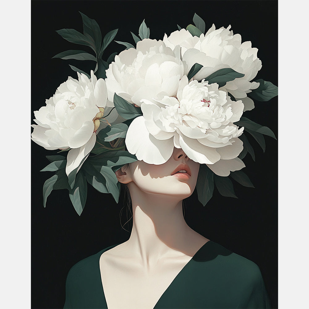 Blossom Whisper Paint by Numbers Kit design preview showing the full artwork layout before painting
