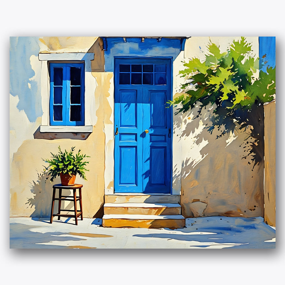 Blue Door Charm Paint by Numbers Kit UdoPaints