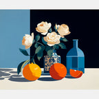 Blue Vase Composition Paint by Numbers Kit design preview showing the full artwork layout before painting