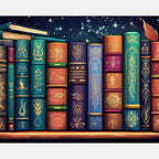 Bookish Night Paint by Numbers Kit design preview showing the full artwork layout before painting