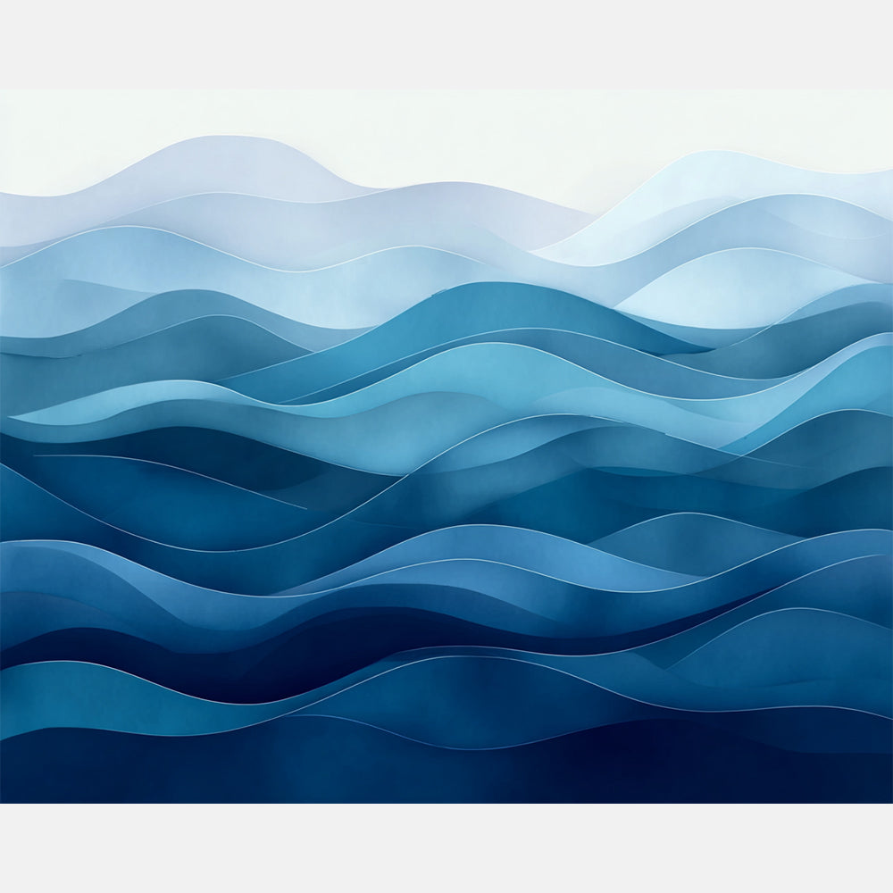 Boundless Waves Paint by Numbers Kit design preview showing the full artwork layout before painting