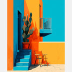 Cactus Vista Paint by Numbers Kit design preview showing the full artwork layout before painting