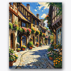 Charming Alleyway Paint by Numbers Kit UdoPaints