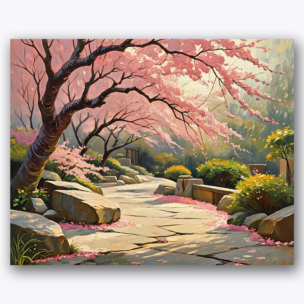 Cherry Blossom Retreat Paint by Numbers Kit UdoPaints