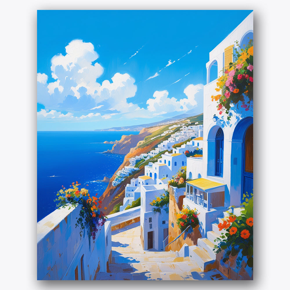 Cliffside Serenity Paint by Numbers Kit UdoPaints