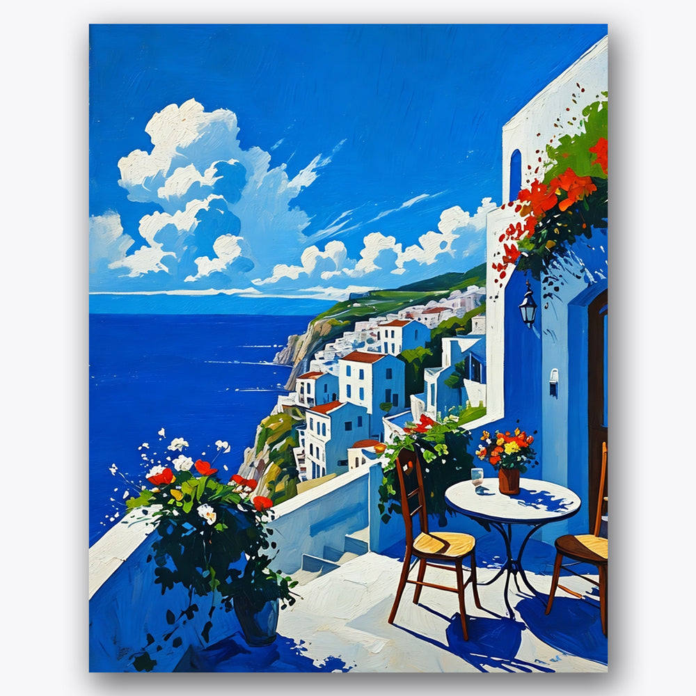 Cliffside Serenity Paint by Numbers Kit UdoPaints