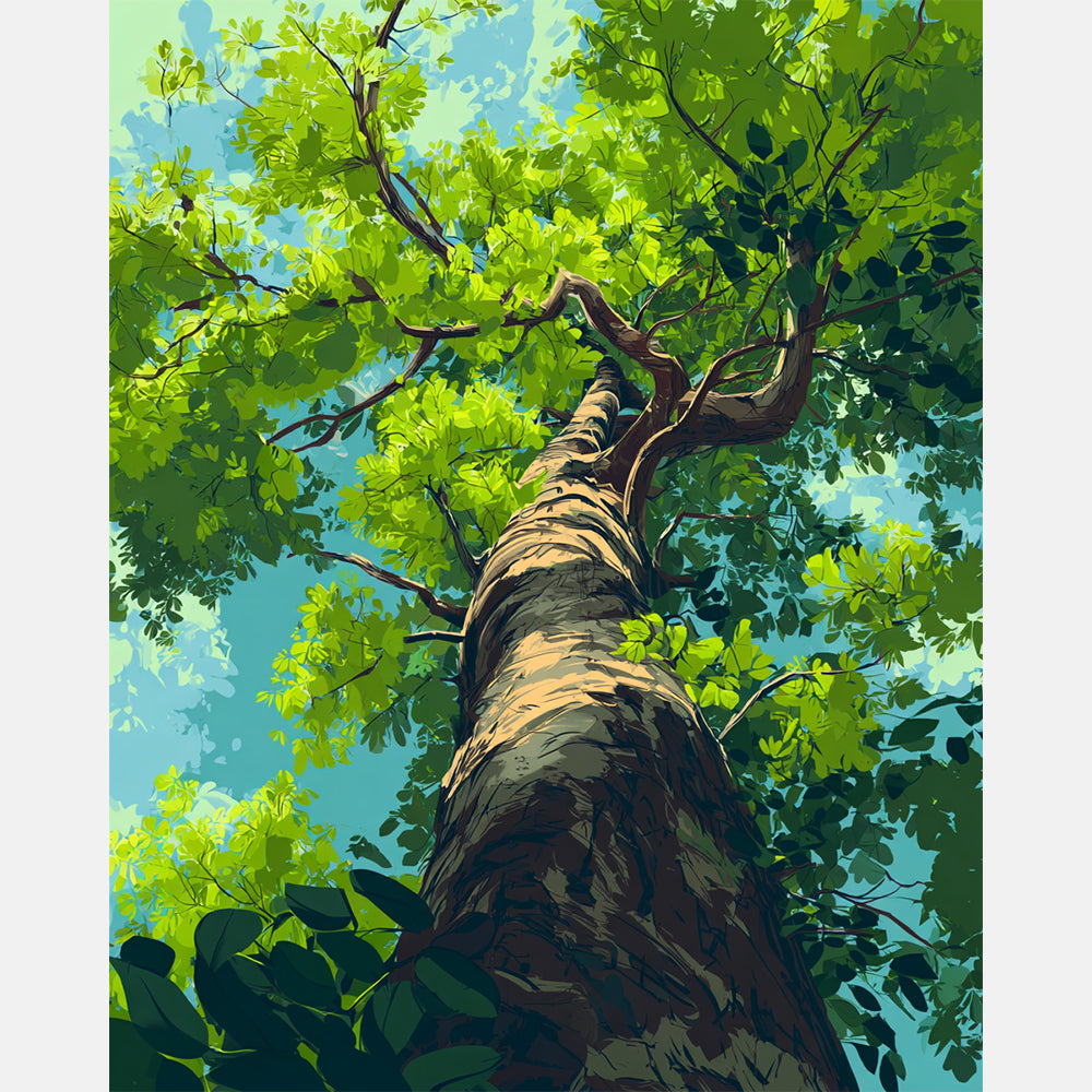 Climb to the Sky Paint by Numbers Kit design preview showing the full artwork layout before painting