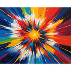 Color Explosion Paint by Numbers Kit design preview showing the full artwork layout before painting