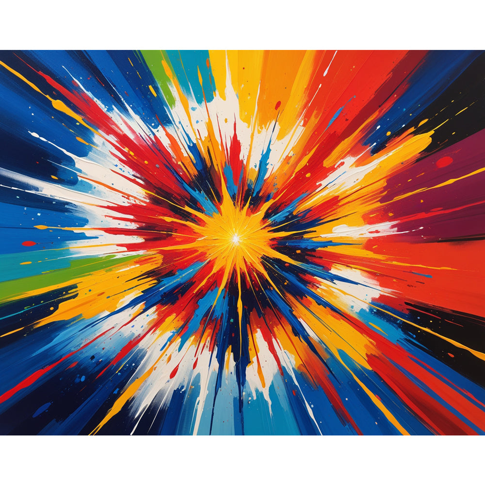 Color Explosion Paint by Numbers Kit design preview showing the full artwork layout before painting