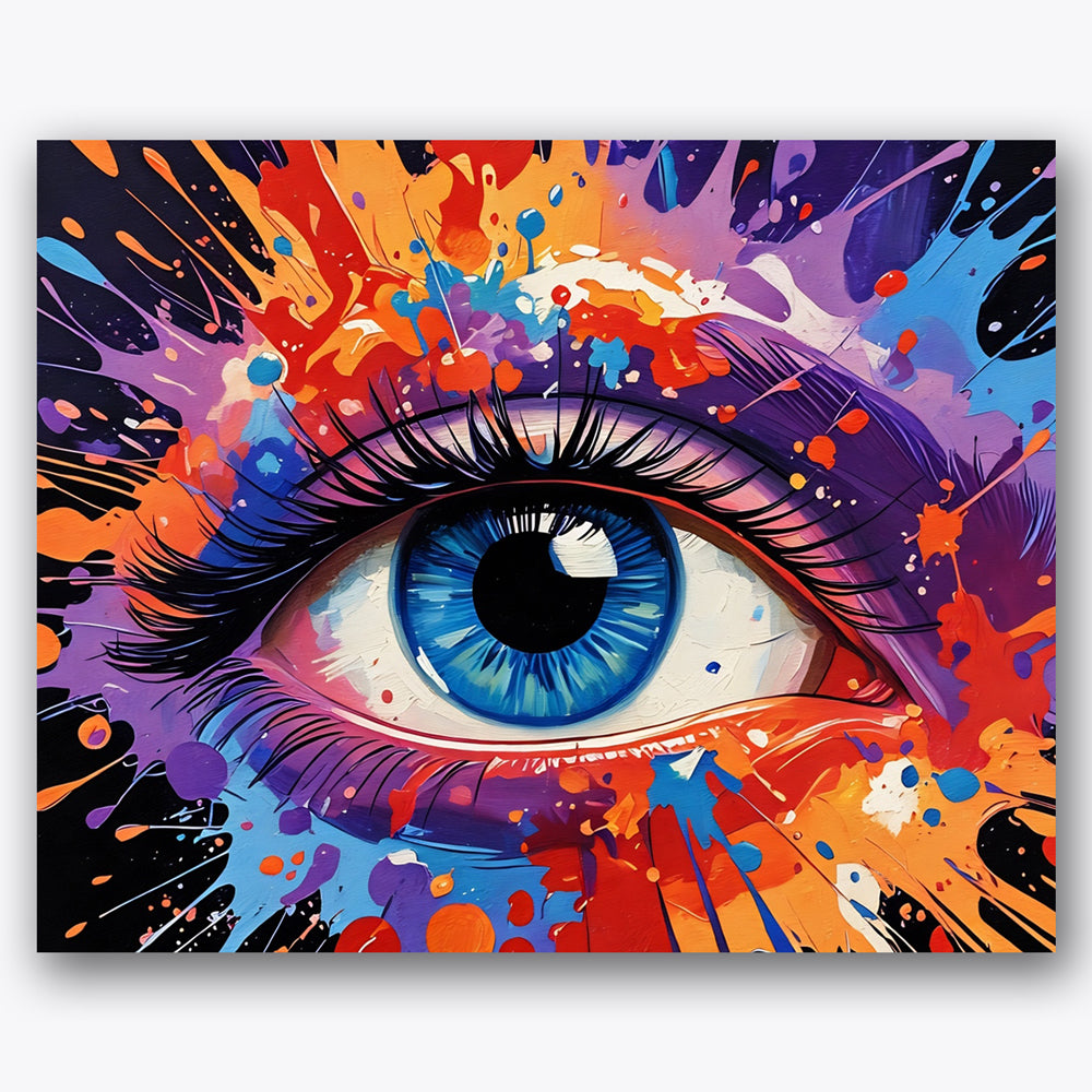 Colorful Eye Explosion Paint by Numbers Kit UdoPaints