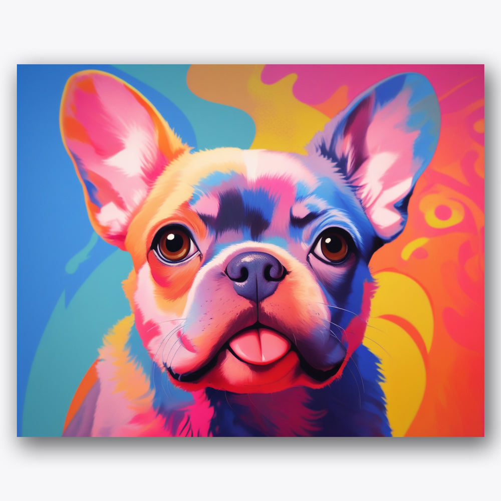 Colorful Frenchie Paint by Numbers Kit UdoPaints