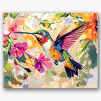 Colorful Hummingbird Dance Paint by Numbers Kit