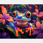 Colorful Treefrogscape Paint by Numbers Kit design preview showing the full artwork layout before painting