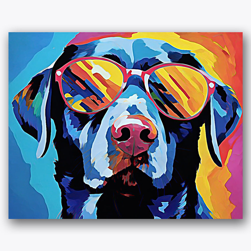 Cool Canine Vision Paint by Numbers Kit UdoPaints