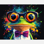 Cool Frog Paint by Numbers Kit design preview showing the full artwork layout before painting