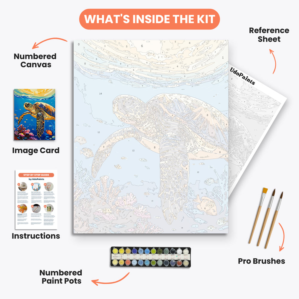  Paint by Numbers Kit   - Paint by Numbers Kit – includes numbered canvas, paint pots, brushes, and instructions