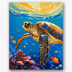 Coral Glide Paint by Numbers Kit UdoPaints