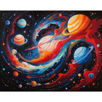 Cosmic Swirl Paint by Numbers Kit design preview showing the full artwork layout before painting