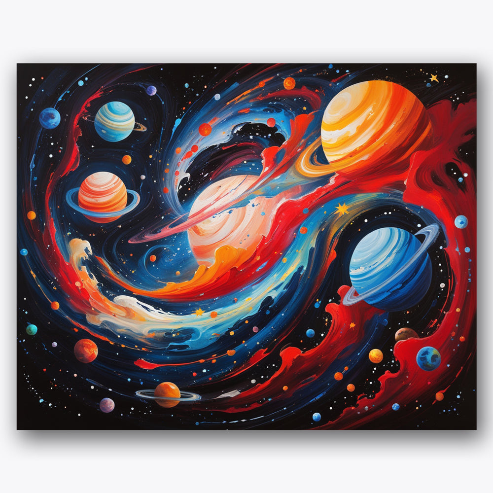 Cosmic Swirl Paint by Numbers Kit UdoPaints