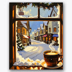 Cozy Window View Paint by Numbers Kit UdoPaints