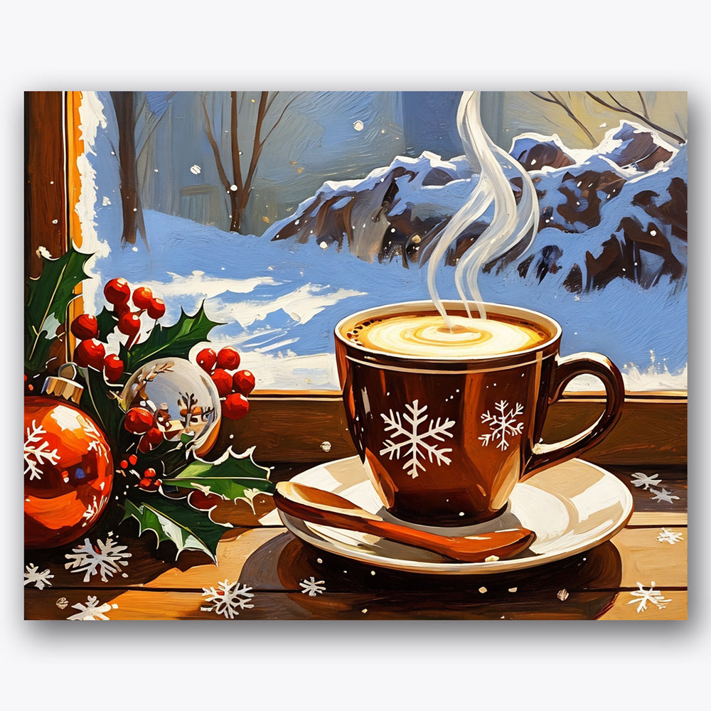 Cozy Winter Mug Paint by Numbers Kit UdoPaints