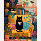 Cozy Cat Paint by Numbers Kit design preview showing the full artwork layout before painting