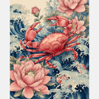Crab Cascade Paint by Numbers Kit design preview showing the full artwork layout before painting