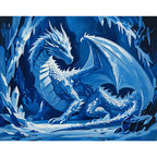 Crystal Dragon Paint by Numbers Kit design preview showing the full artwork layout before painting