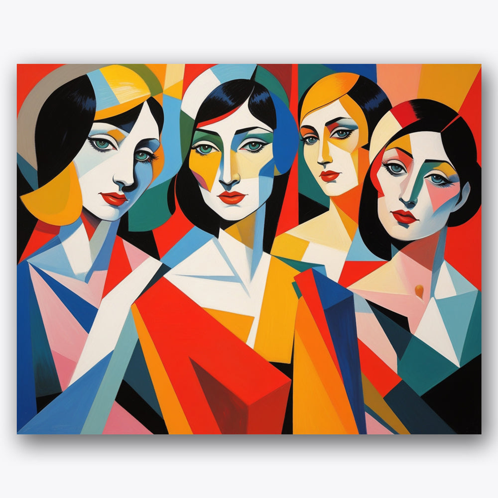 Cubist Portrait Paint by Numbers Kit UdoPaints