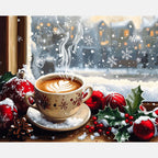 Cup of Quiet Paint by Numbers Kit design preview showing the full artwork layout before painting