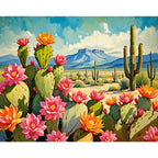 Desert Bloom Paint by Numbers Kit design preview showing the full artwork layout before painting