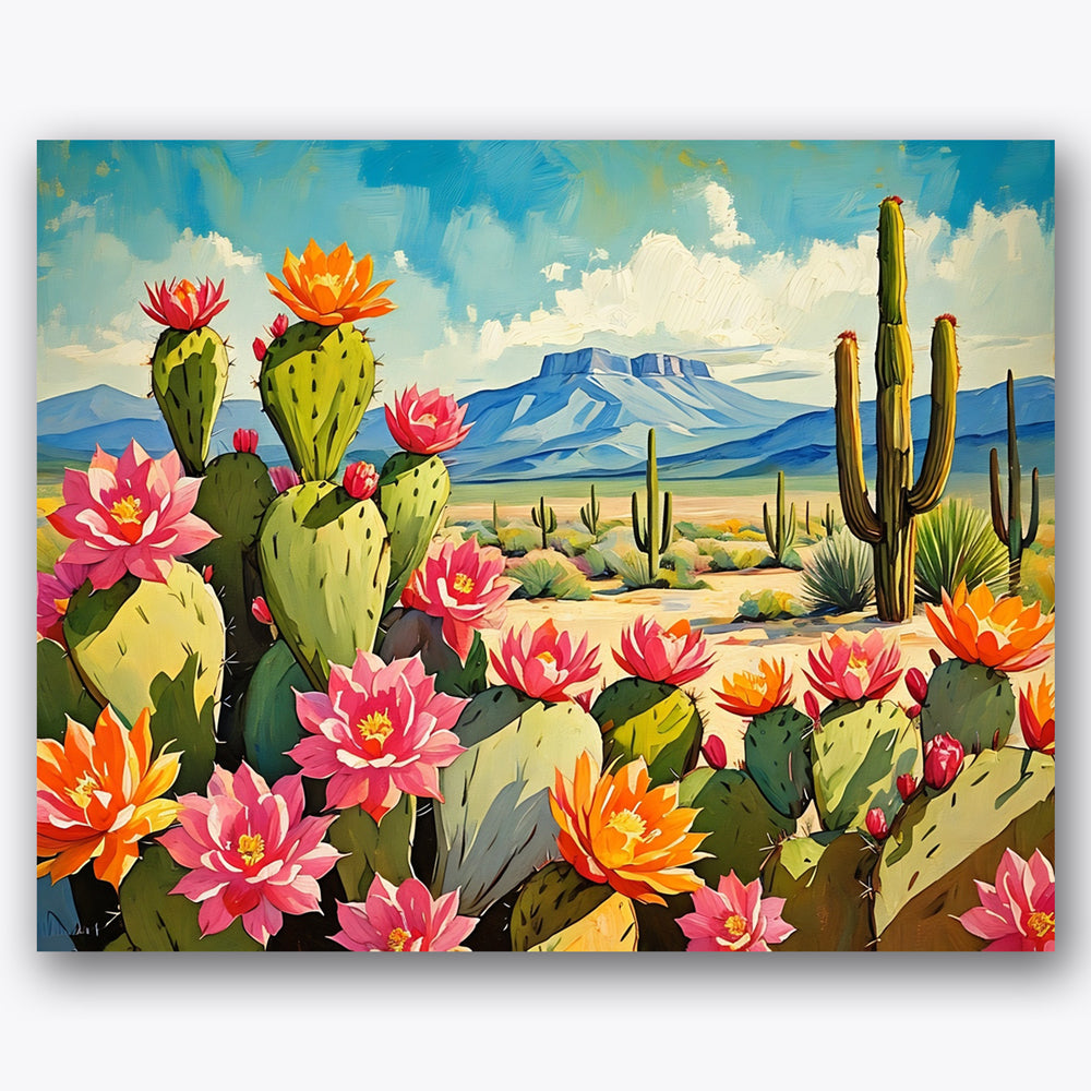 Desert Bloom Paint by Numbers Kit UdoPaints
