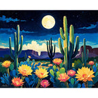Desert Moonlight Paint by Numbers Kit design preview showing the full artwork layout before painting