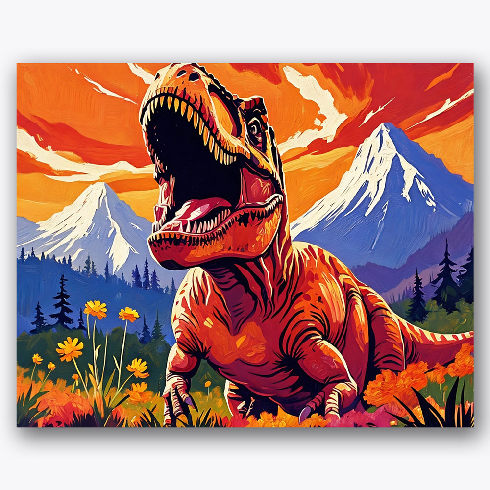 Dinosaur Majesty Paint by Numbers Kit UdoPaints
